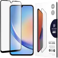 DUX Samsung Galaxy A34 5G Medium Alumina Hærdet Glas - Sort Kant