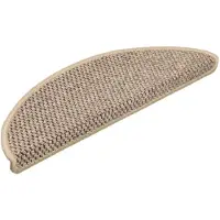 vidaXL Selvklæbende Trappemåtter Sisal-Look - 15 / Mørk beige / 56 x 17 x 3 cm