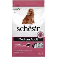 Schesir Hund Medium Voksen med skinke ActivBiome+ blanding: 2 x 3 kg