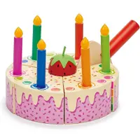 Tender Leaf Toys Trælegetøj - Lagkage Med Lys - Regnbue - - OneSize - Legemad