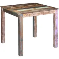 vidaXL Spisebord Massivt Genbrugstræ - 80 x 82 x 76 cm