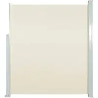 vidaXL sammenrullelig sidemarkise 120x300 cm cremefarvet