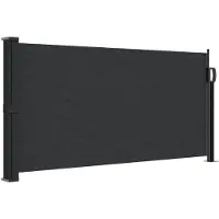 vidaXL sidemarkise 100x500 cm sammenrullelig sort