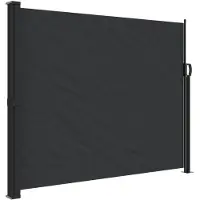 vidaXL Sidemarkise Sammenrullelig Sort - 160 x 300 cm