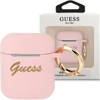 GUESS GUA2SSSI AirPods cover pink/pink Silikone Vintage Script