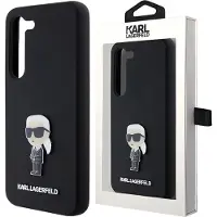 Karl Lagerfeld silikone Ikonik Metal Pin-etui til Samsung Galaxy S23+ - sort