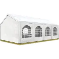 TOOLPORT 4x8m, Partytelt, PE-teltdug, hvid