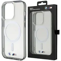 BMW Kuffert BMHMP14XHCRS iPhone 14 Pro Max 6,7" gennemsigtig hardcase Silver Ring MagSafe