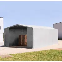 TOOLPORT 8x12m, Telthal, PRIMEtex-PVC-teltdug, grå, uden statikpakke