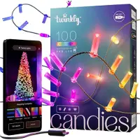 Ledworks Twinkly Candies Candles - Kædelys - LED - 7 W - klasse G - RGB-lys - grøn