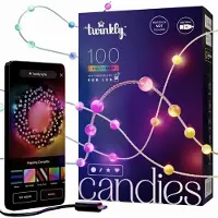 Ledworks Twinkly Candies - Kædelys - LED x 100 - 7 W - klasse G - 16 millioner farver - 24500 K - perle - grøn