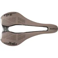 Selle Italia sadel SLR BOOST GRAVEL TI316, Superflow S (ID match - S3), TI 316 rails, Fibra-Tek, Light Gel, 204 g, brun (NY)