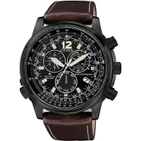 Citizen Herreur CB5865-15E Radio Controlled Sort/Læder Ø43 mm