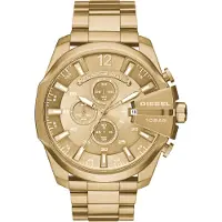 Diesel Herreur DZ4360 Mega Chief Guldfarvet/Stål Ø51 mm