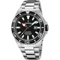 Festina Herreur F20663-3 Diver Sort/Stål Ø46 mm