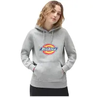 Dickies Hættetrøje - Icon Logo - Gråmeleret - - XS - Xtra Small - Hættetrøje