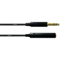 Cordial CFM 5 VK, 6.35mm, Hanstik, 6.35mm, Hunstik, 5 m, Sort