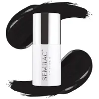 Semilac UV Colours UV Gel Polish Neglelakgel 7 ml 300 Perfect Black (Super Cover collection)