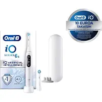 Braun Oral-B iO 6, Voksen, Vibrerende tandbørste, Daglig pleje, Dyb rensning, Gum pleje, Sensitiv, Blegning, Hvid, 2 min, Hvid