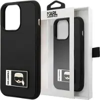Karl Lagerfeld Ikonik Patch-etui til iPhone 13 Pro / iPhone 13 - Sort