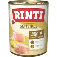 Rinti Økonomipakke: 24 x 800 g Sensible - Kylling & Kartoffel