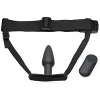 XR Brands Bum-Tastic 28X Silicone Anal Plug with Harness & Remote Control