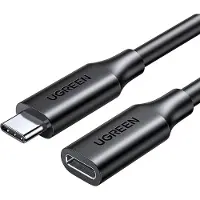UGREEN US353 USB-C-forlængerkabel - 1m, 10Gbps - Sort