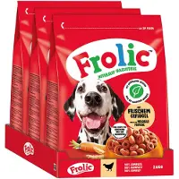 Frolic fjerkræ, grøntsager + ris - 7,8 kg (3 x 2,6 kg)