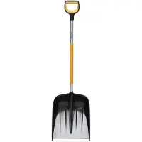 Fiskars 1057177, Sneskovl, Metal, Sort, Orange, Ergonomisk, 36,2 cm, 1,4 kg