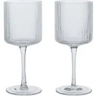 Ferm Living Ripple hvidvinsglas 26 cl 2-pak Clear