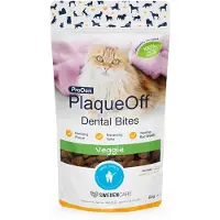 Proden PlaqueOff Croq-bites til katte - Økonomipakke: Laks (2 x 60 g)