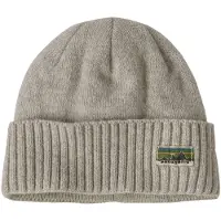 Patagonia - Huer - Brodeo Beanie OG Legacy Label Crisp Grey til UnisexNylon - Grå