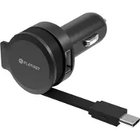Platinet biloplader 1xUSB 2,4A + USB-C kabel (44652)