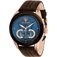 Maserati Herreur R8871612024 Traguardo Blå/Læder Ø45 mm