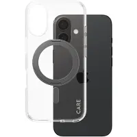CARE by PanzerGlass Case Feature Black Kickstand & MagSafe iPhone 16