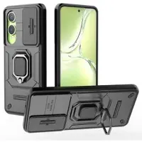 Mtp Products OnePlus Nord CE4 Lite/Oppo K12x Roterende Ring Hybrid Cover med Kameraskjold - Sort