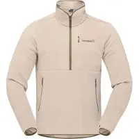 Norrøna - Vandretøj - Femund Warm2 Zip Neck Pure Cashmere til Unisex - Størrelse M - Beige