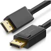 UGREEN DP102 10213 DisplayPort 1.2 4K / DisplayPort 1.2 4K-kabel, 5 m – sort