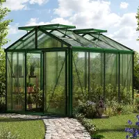 GFP 235 x 311 cm Drivhus, grøn, tilbehørs-sæt - Pro 2