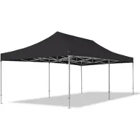 TOOLPORT 4x8m, aluminium, easy-up-pavillon, uden sidedele, sort