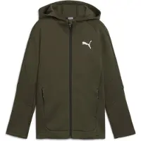 Puma Hættetrøje Evostripe Full Zip - Mørk grøn Børn, størrelse YS/128 cm