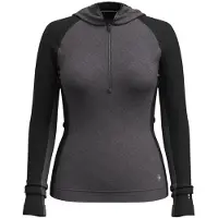 Smartwool W'S Classic Thermal Merino base layer 1/2 zip hoodie, pakket, A41 | black/charcoal h, S