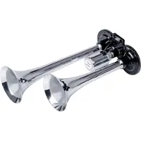 Amio Dvigubas garso signalas – 150 dB, chromuotas, 12-24V, -03617