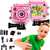 Extralink actionkamera til børn med vandtæthed på op til 30 meter - Pink