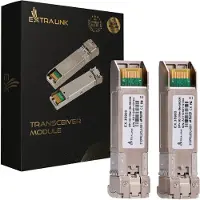 Extralink SFP+ 10G 2 Pack | SFP+ Module | 10 Gbps, LC/UPC, 1310 nm, 10 km, single mode, DOM