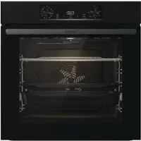 Gorenje Essential BOS6737E06B - Ovn - med dampfunktion - til indbygning - niche - bredde: 56 cm - dybde: 55 cm - højde: 59 cm - med selv-rengøring - Klasse A - sort
