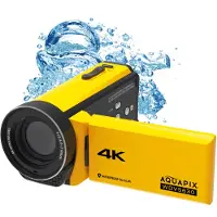 Aquapix WDV5630 - Videokamera - 4K / 30 fps - 13.0 MP - flashkort - undervands op til 5 m - gul