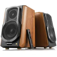 Edifier S1000MKII - Højttalere - boghylde - trådløs - Bluetooth - 60 Watt - 2-vejs - sort, træ