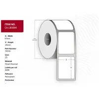 Capture - Øko-papir - permanent klæbemiddel - ubelagt - hvid - 47 x 25 mm 12000 etikette(r) (12 rulle(r) x 1000) boks - etiketter
