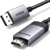 UGREEN Kabel DisplayPort til HDMI 2 m grå (15774)